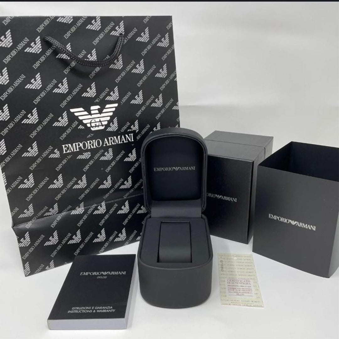 Armani Dualtone Black Dial Ladies Watch