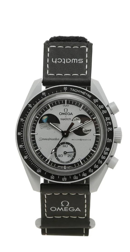Omega Speedmaster Moonswatch greyBlack with black belt