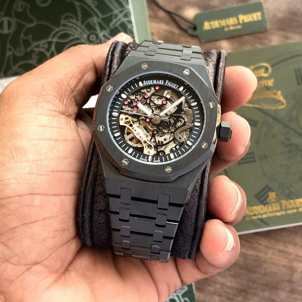 Audemars Piguet Skeleton AP Royal Oak Black Skeleton Metal – wristhubz