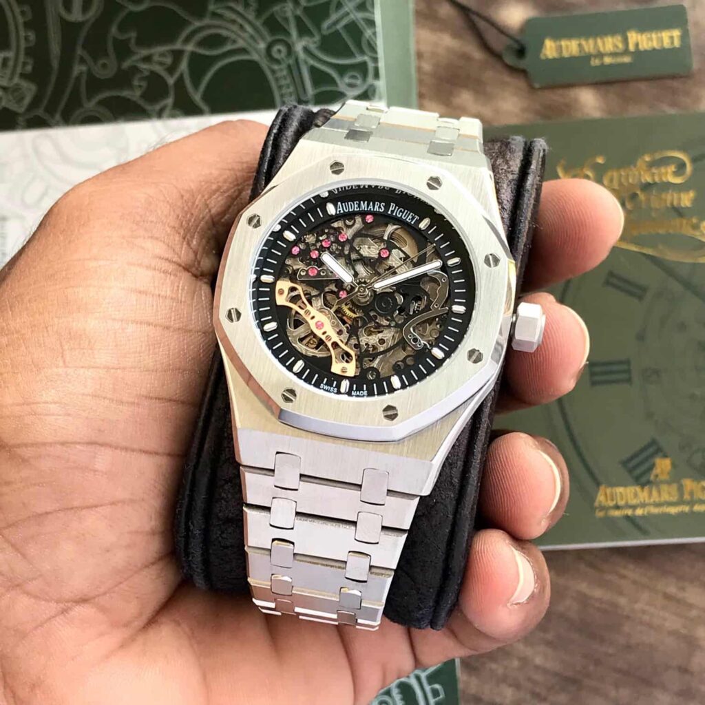 Audemars Piguet Skeleton AP Royal Oak Silver Skeleton Metal – wristhubz