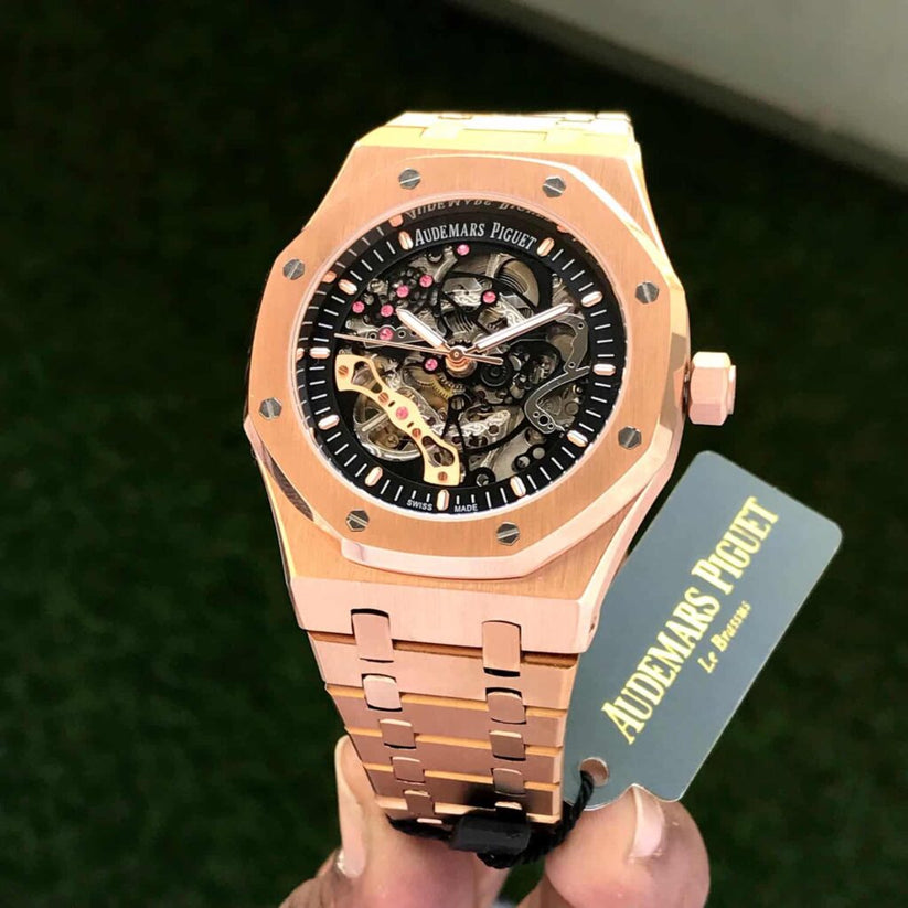 Audemars Piguet Skeleton AP Royal Oak Rosegold Skeleton Metal – wristhubz